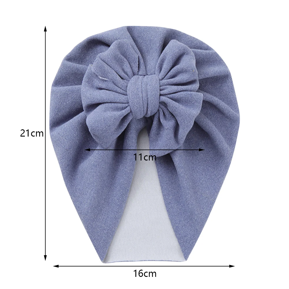 Turbante de cachemira para bebé recién nacido con lazo anudado - imagen 2