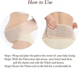 Banda de vientre para maternidad ajustable - Soporte espalda confort