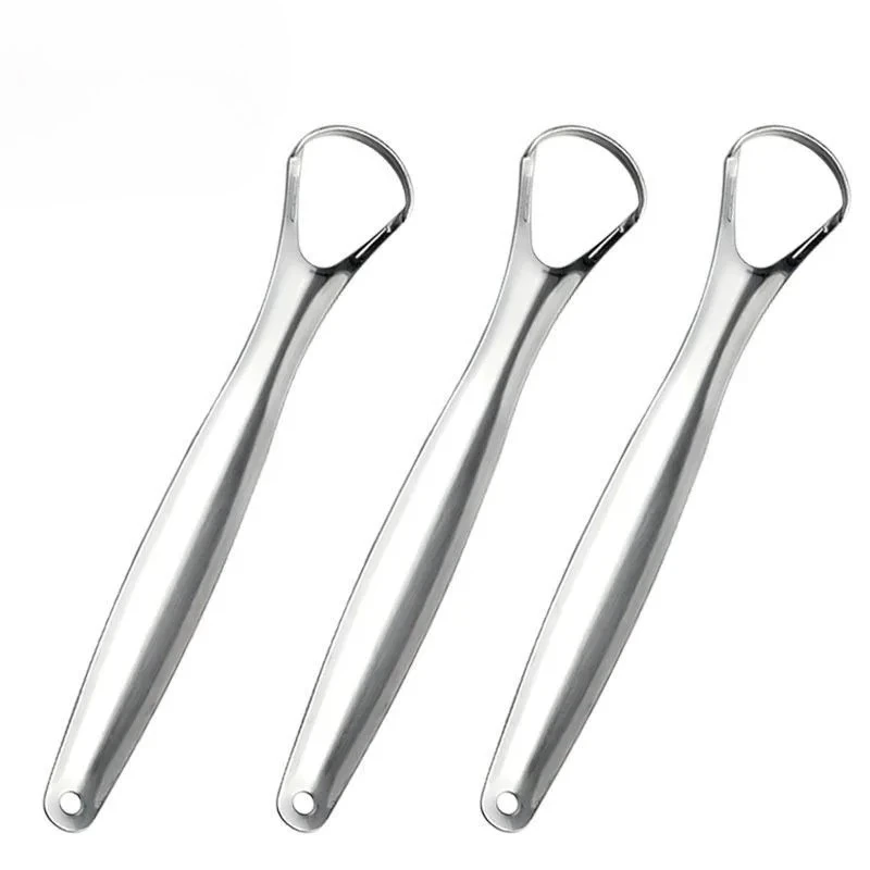 Raspador de lengua de acero inoxidable: reduce el mal aliento