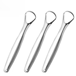 Raspador de lengua de acero inoxidable: reduce el mal aliento