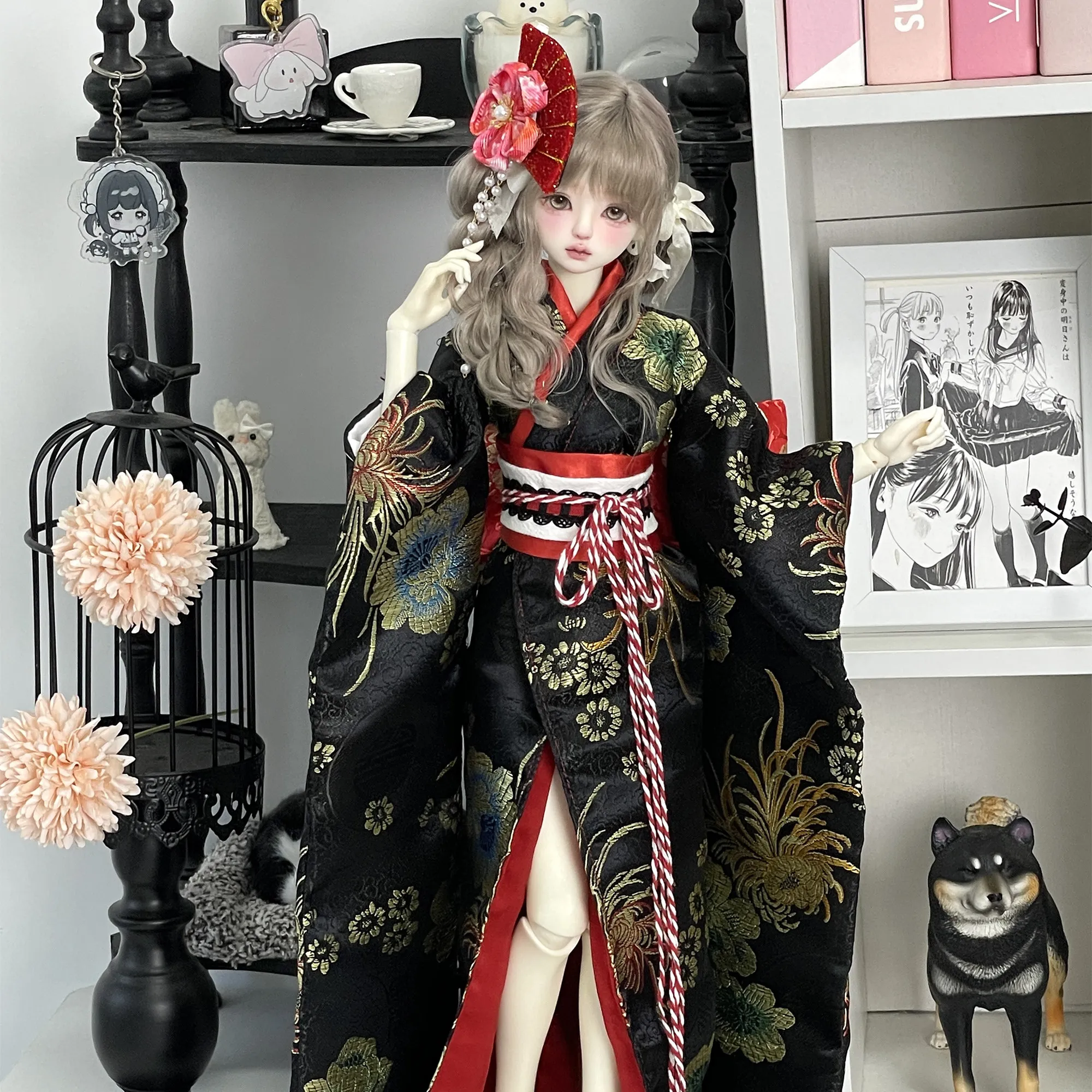 Kimono vintage para muñeca BJD estilo Lolita Moe Showa - imagen 2