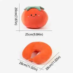 Almohada de cuello tipo U transpirable ergonómica con frutas