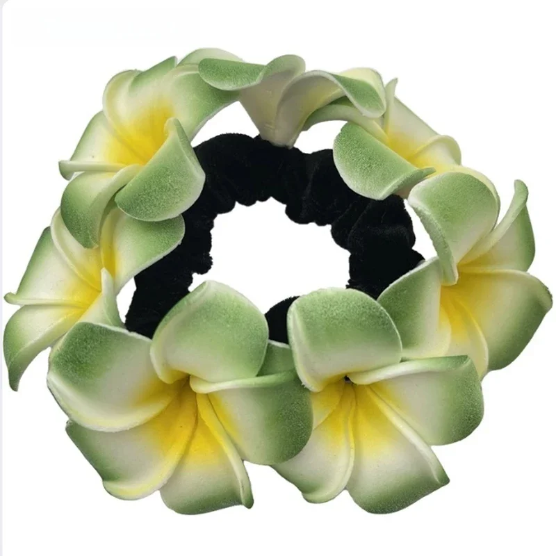 Gomas de pelo infantil con flores tropicales para niña - imagen 3