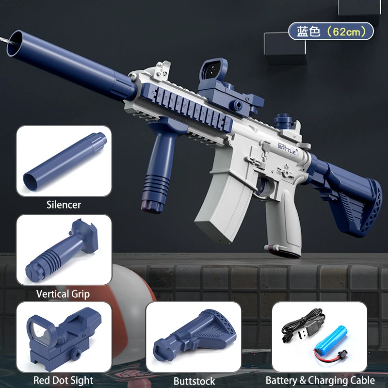 Pistola de agua M416 totalmente automática para verano, exterior - imagen 2