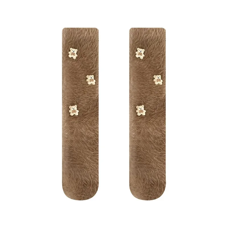 Calcetines térmicos peluche oso cacao para invierno - imagen 3
