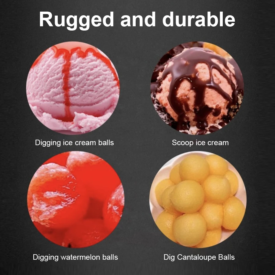 Cuchara multifunción para helado y fruta – Acero inoxidable - imagen 3