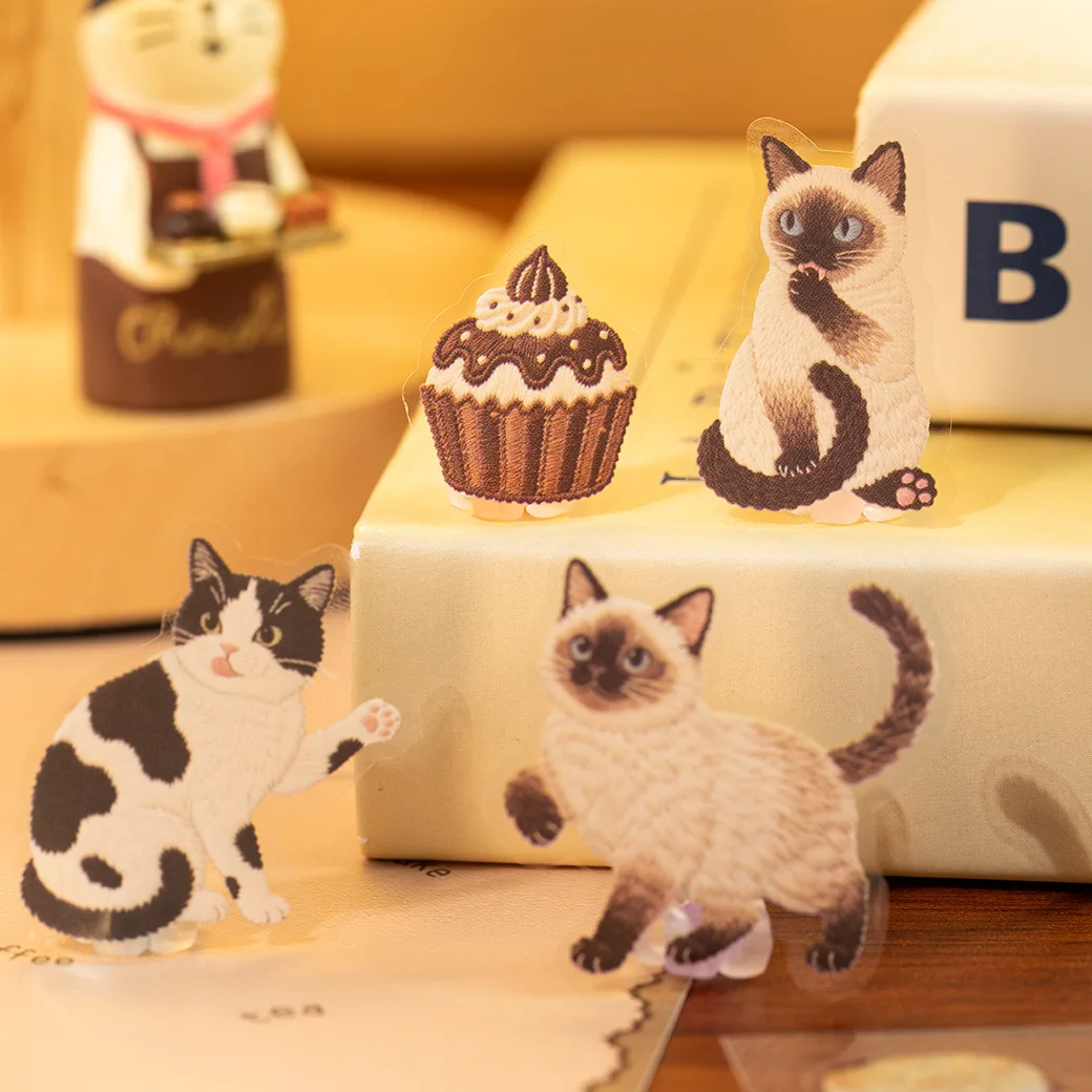 Pegatinas Meow de comida y mascotas para álbumes de recortes - imagen 3