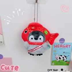 Llavero peluche pingüino suave colgante con diseño abeja y pan