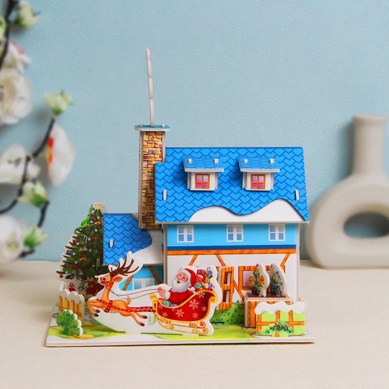 Rompecabezas 3D de papel artesanal para niños, modelo de construcción - imagen 3