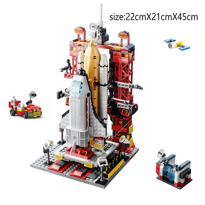 Set de construcción espacial con astronautas y cohete para niños - imagen 4