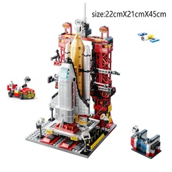 Bloques de construcción espacial para niños: cohetes y nave educativa
