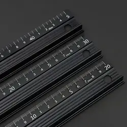 Regla de medición de aluminio antideslizante resistente y segura