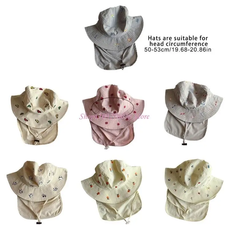 Gorro de playa infantil con solapa y protección solar transpirable - imagen 5
