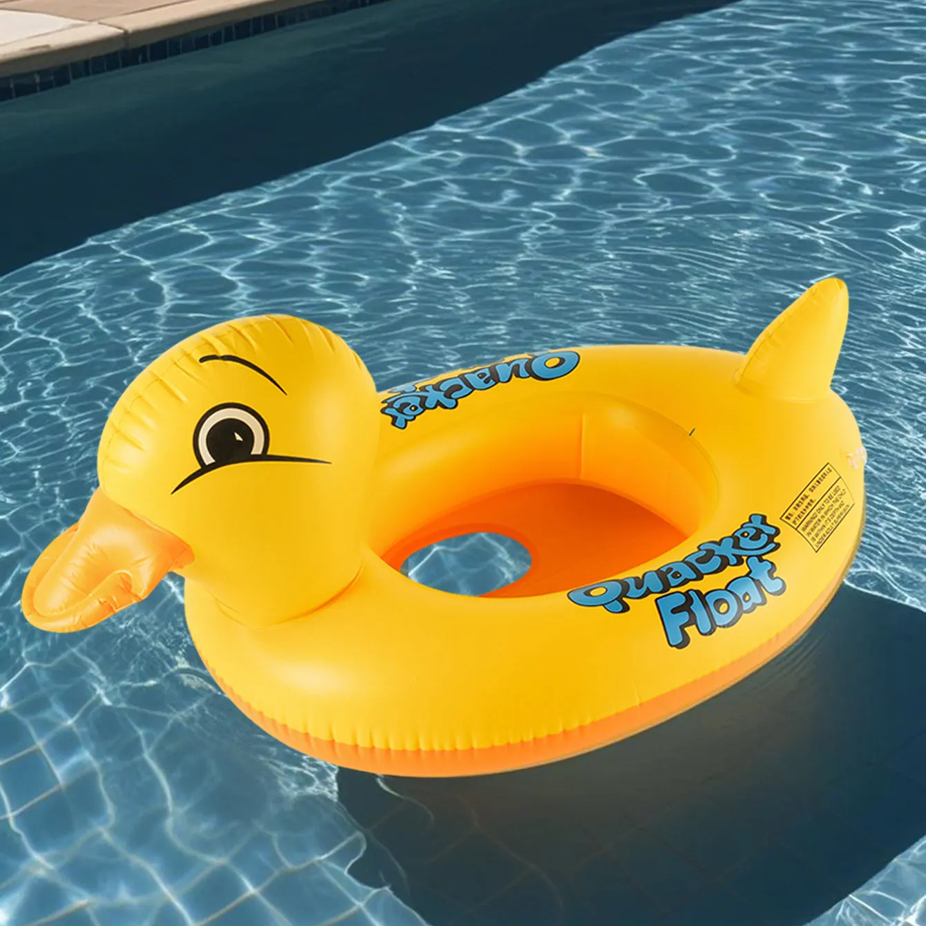 Flotador hinchable pato con anillo de asiento para piscina y playa - imagen 3