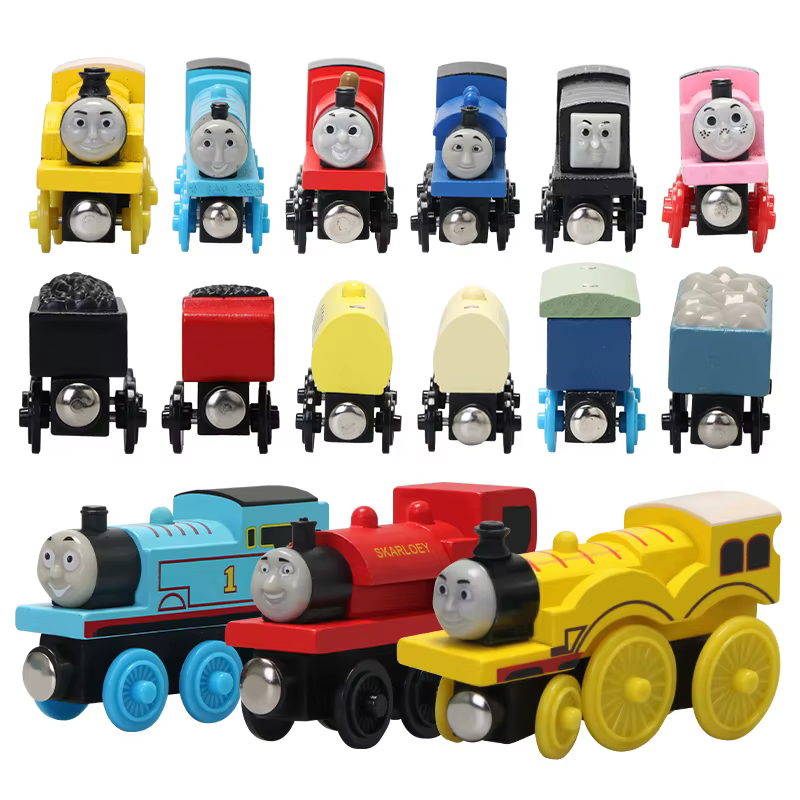 Tren de madera Thomas Molley Gold Diesel – Tren de riel para niños - imagen 2