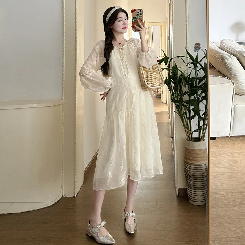 Vestido de maternidad holgado recto para mujer – estilo casual - imagen 5