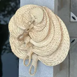 Abanico artesanal de ratán – Ventilador manual para niño