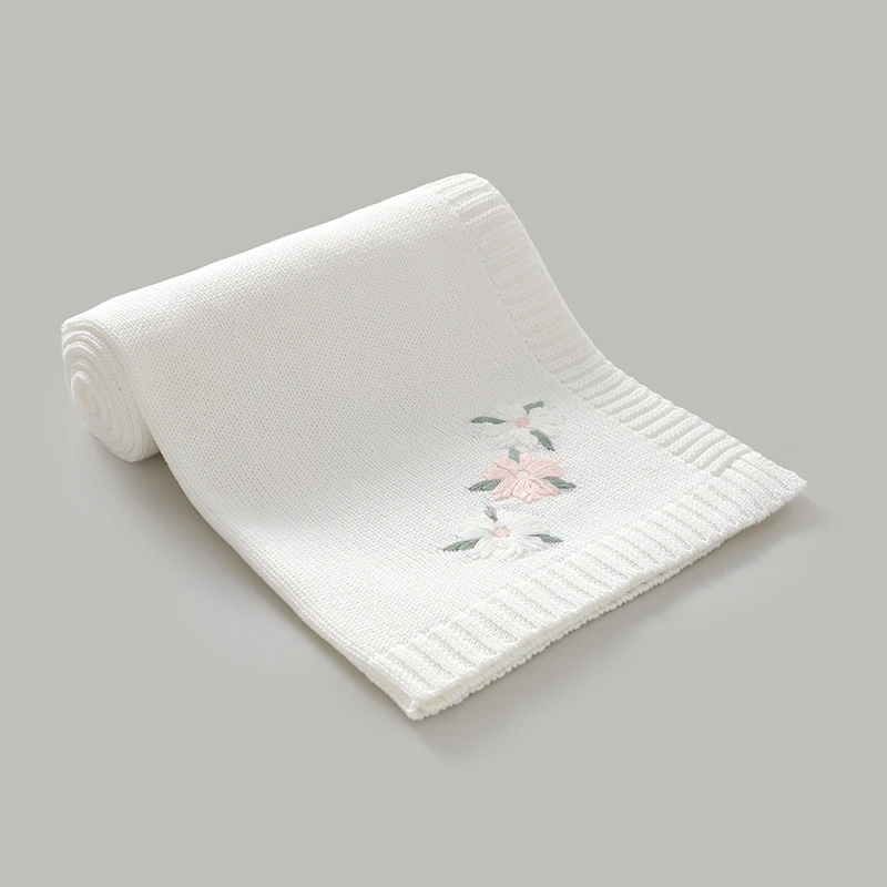 Manta bebé de algodón ultra suave tejida para cochecito y cuna - imagen 5