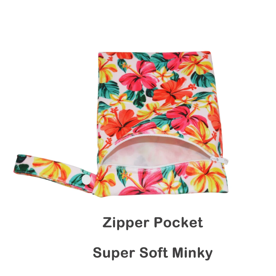 Bolsa para pañales impermeable con cremallera - Minky suave para bebé - imagen 4
