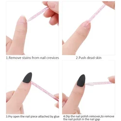 Empujador doble de cutículas reutilizable para manicura y pedicura