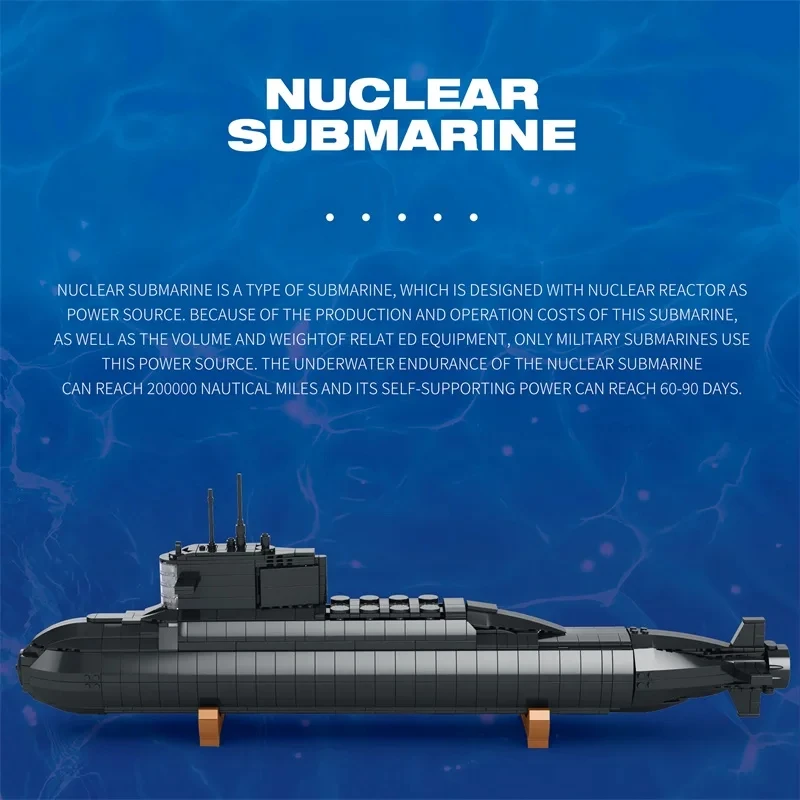 Bloques de construcción de submarino militar nuclear estratégico