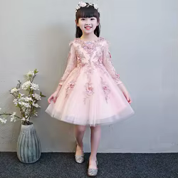 Vestido tutu hinchado para niñas - Recital de piano y bodas