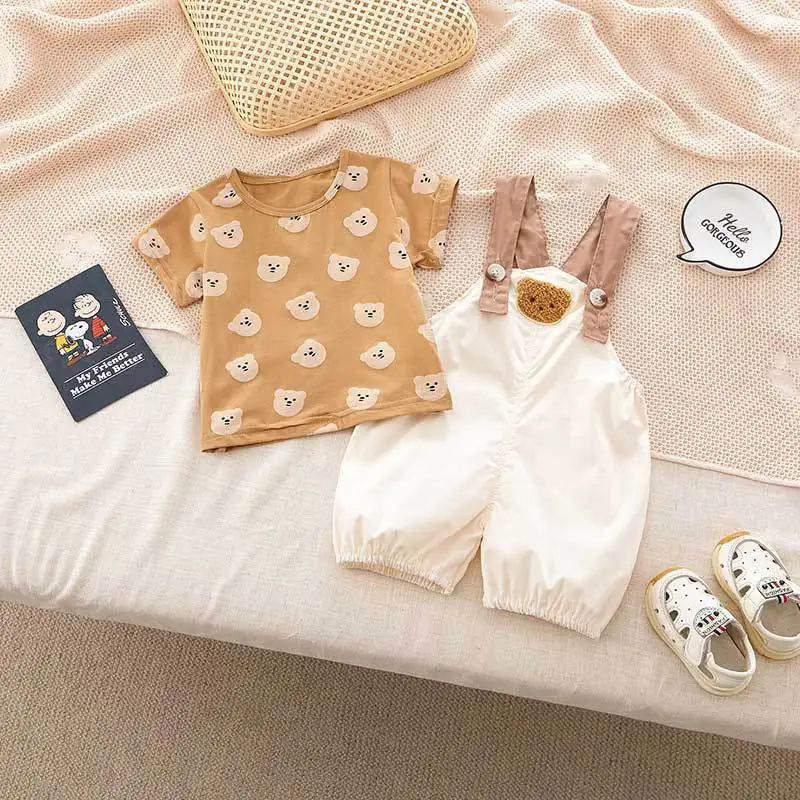 Conjunto MILANCEL para bebé – Camiseta y pelón con oso - imagen 2