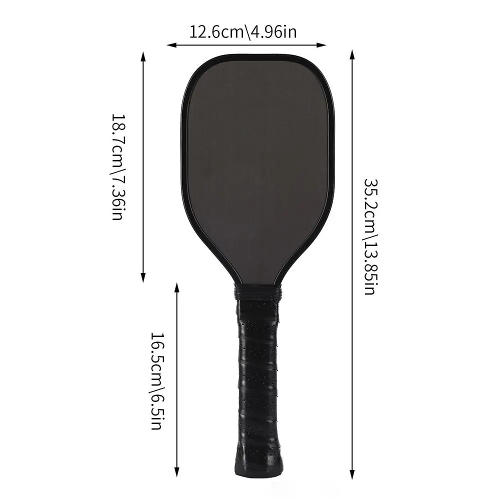 Paleta de pickleball de fibra de carbono con acabado esmerilado