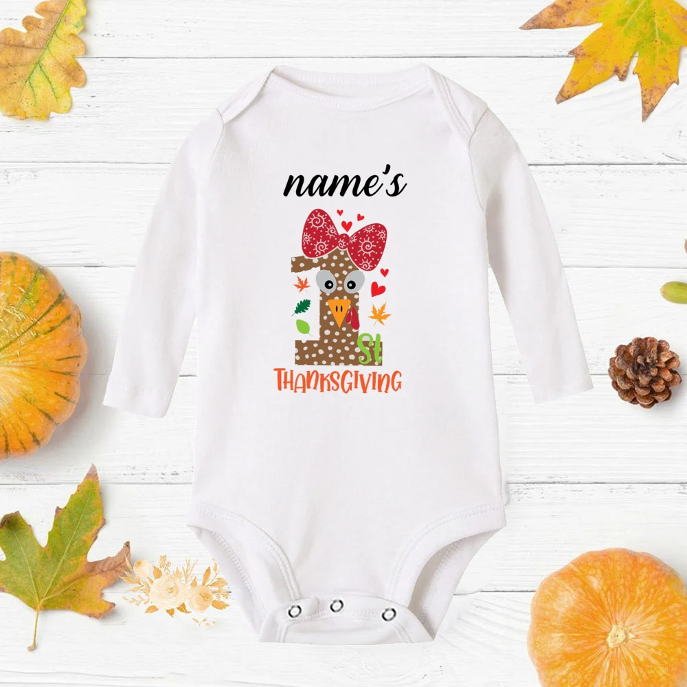 Mono personalizado con nombre para bebé de otoño – Primer otoño - imagen 5