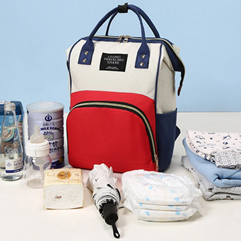 Bolsa maternal de lona con aislamiento térmico para biberones - imagen 3