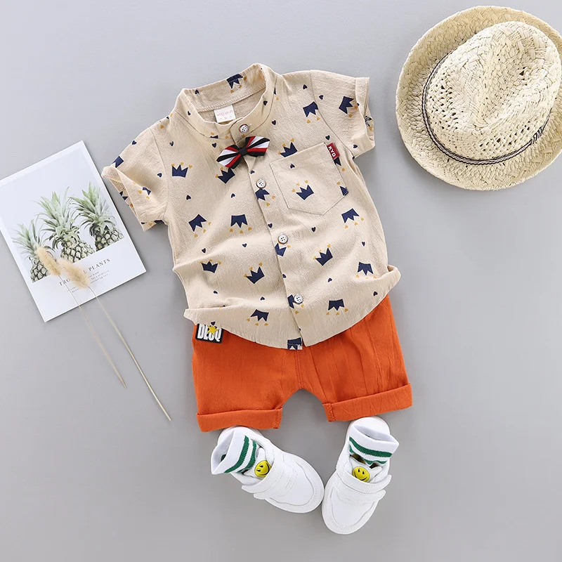 Conjunto de verano para niños con camisa y pantalones cortos - imagen 5