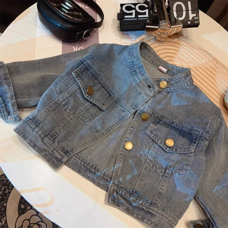Chaqueta vaquera corta para niñas – abrigo de primavera - imagen 5