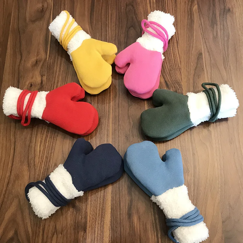 Guantes de esquí para niños de forro polar con protección muñeca - imagen 4