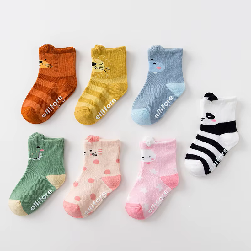 Calcetines antideslizantes de algodón con animales para niños - imagen 4