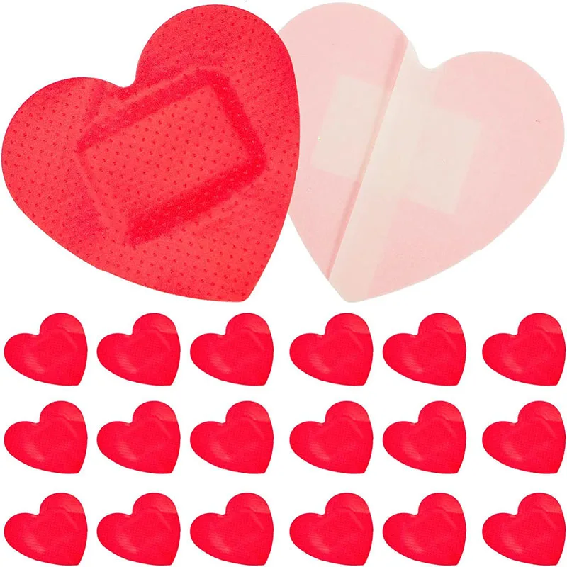 Tiritas corazón rojo adhesivas para niñas – Parches heridas