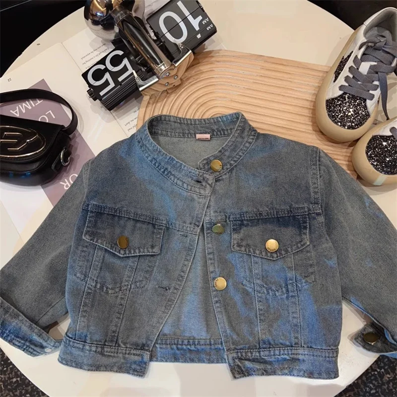 Chaqueta vaquera corta para niñas – abrigo de primavera - imagen 2
