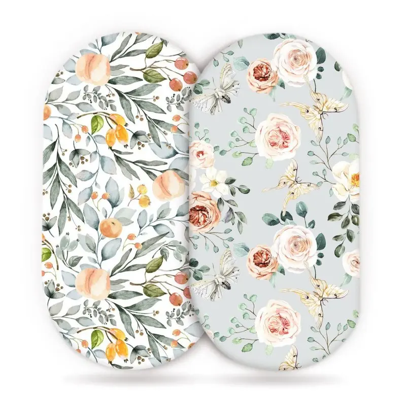 Funda de cuna suave estampada, tejido para colchón de bebé