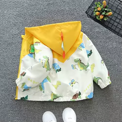 Chaqueta con capucha dinosaurio para niños – Primavera