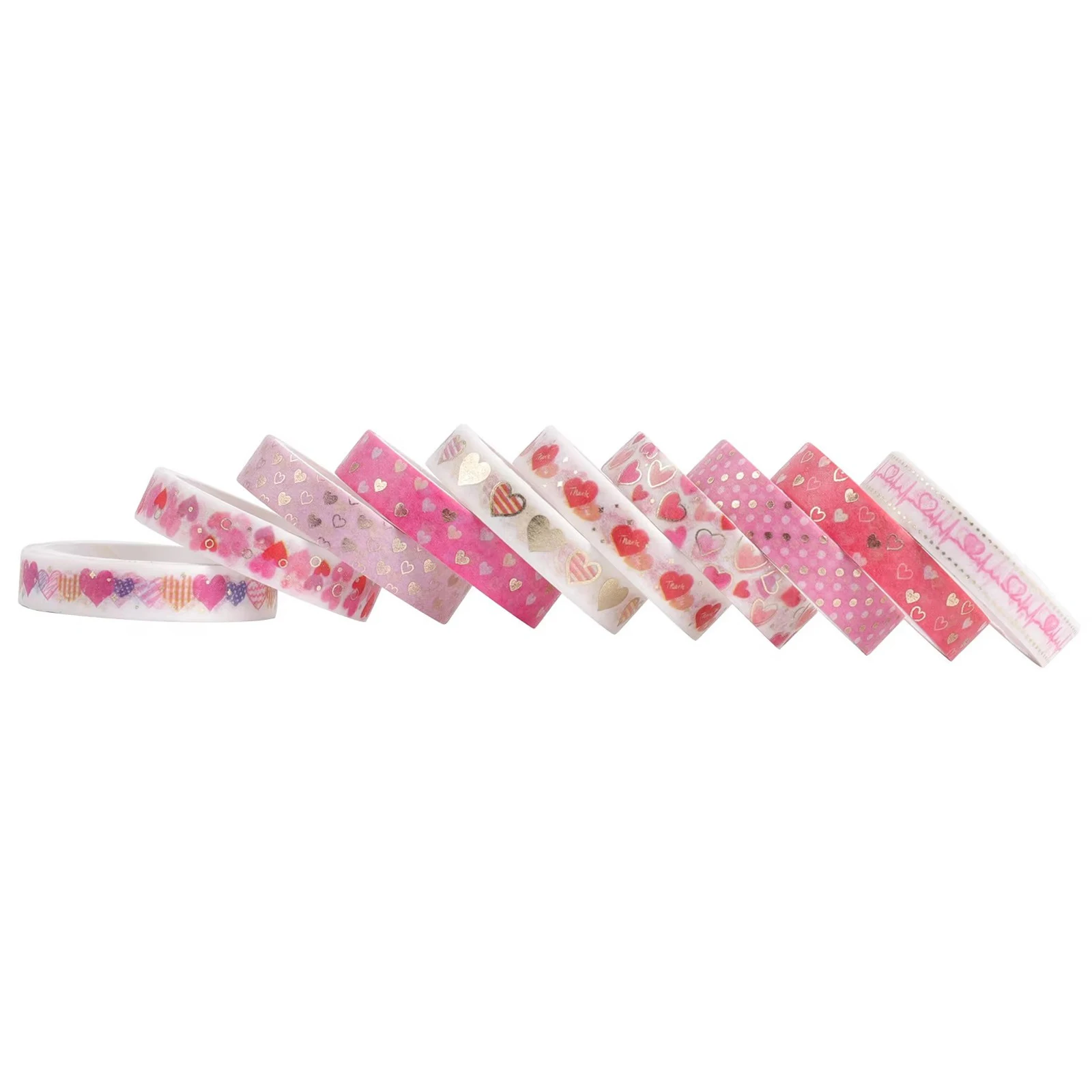 Cinta washi de corazones rosa para álbumes de recortes y diarios - imagen 5