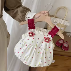 Mono de verano con lunares coloridos para bebés niñas pequeñas