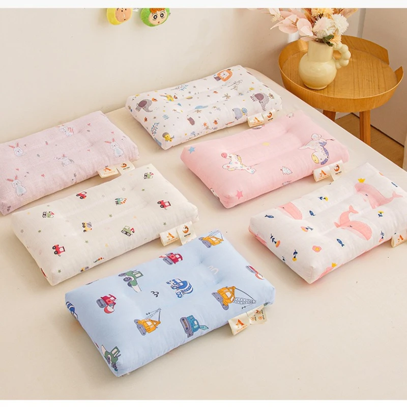 Almohada para bebé de algodón doble capa con dibujos animados - imagen 2