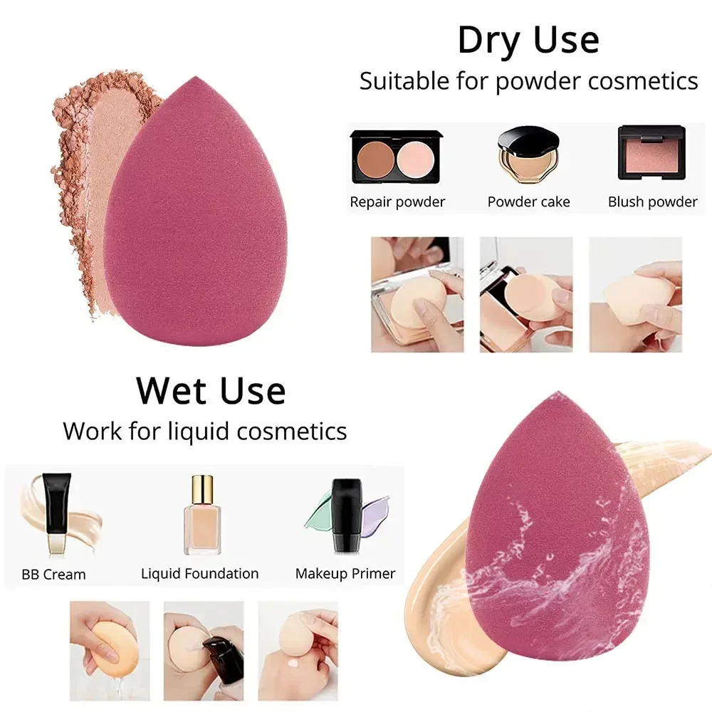 Esponja de belleza con forma de huevo para base y polvo de maquillaje - imagen 2