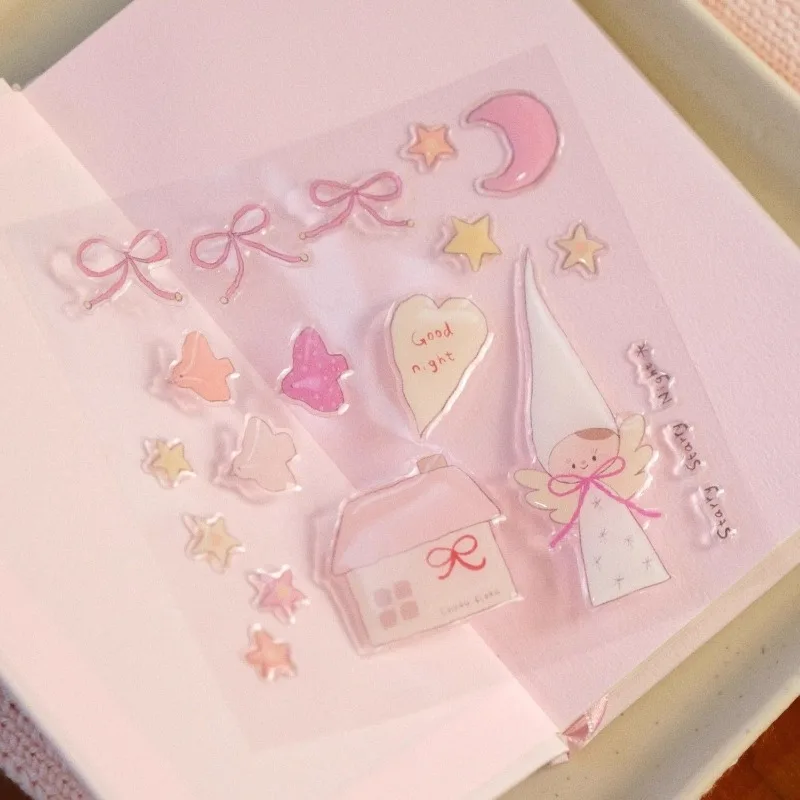 Pegatinas de gel con lazos estilo dibujos animados para móvil cuaderno - imagen 2