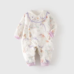 Pichi floral de invierno para bebé niña – Algodón suave