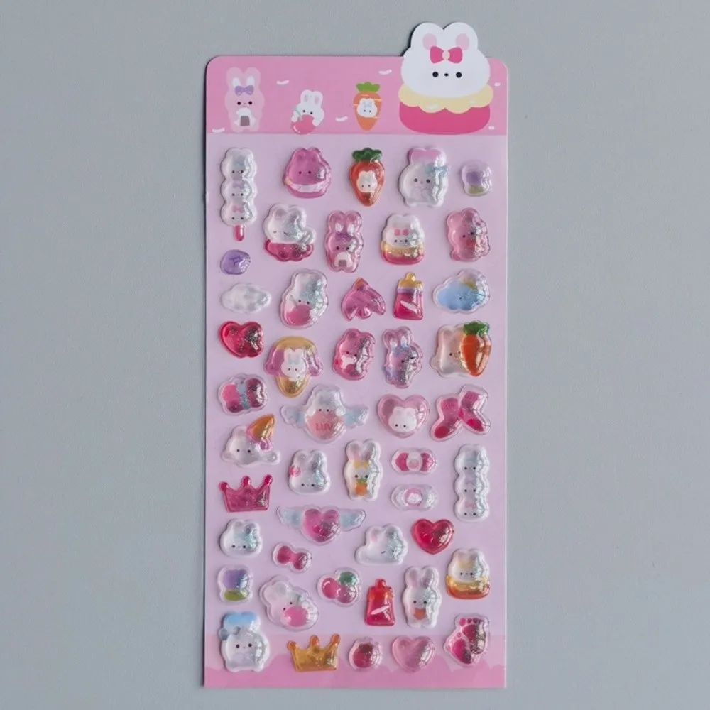 Pegatinas 3D en relieve brillantes para diarios – conejos y animales - imagen 3