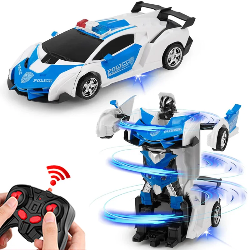 Coche teledirigido transformable en robot para niños
