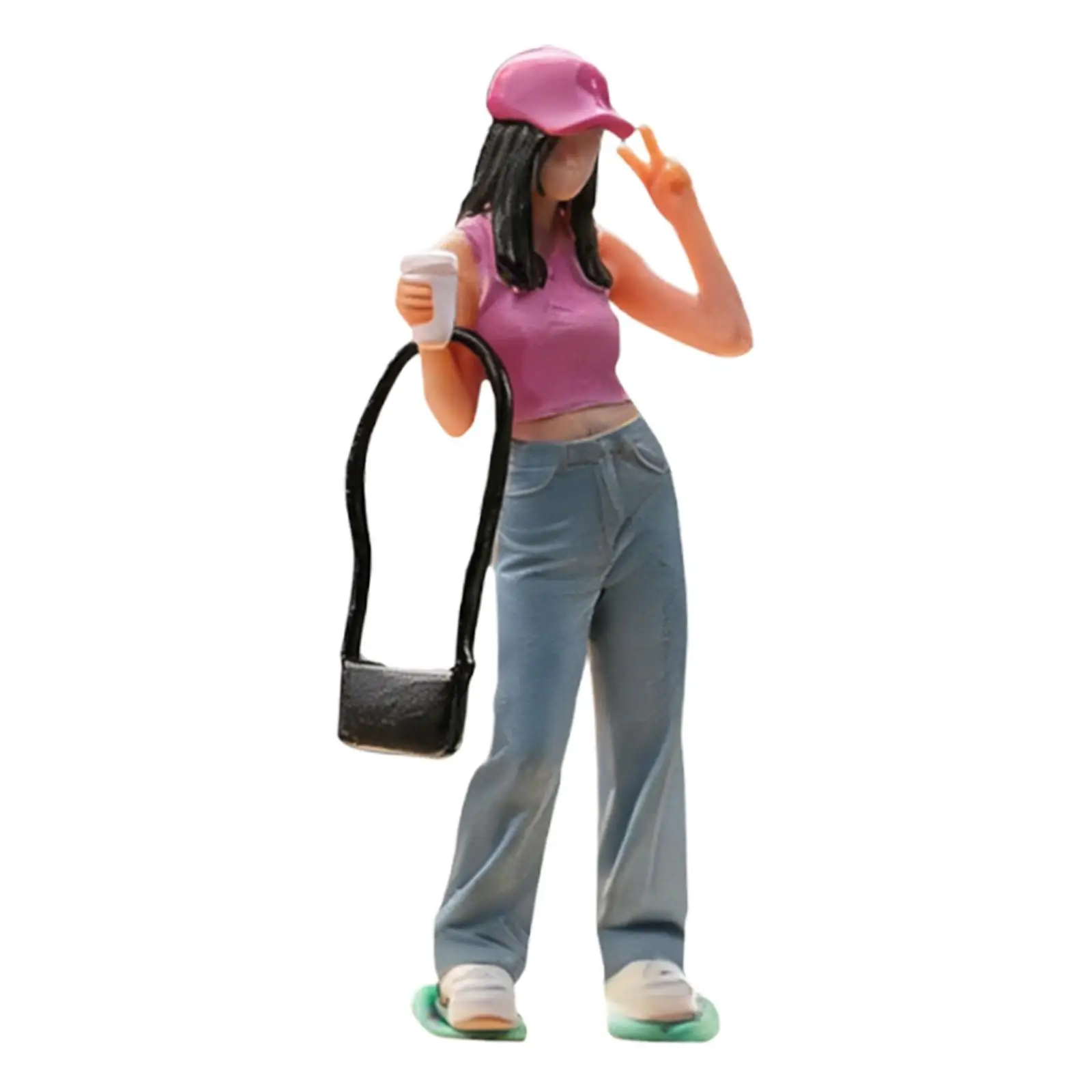 Figura diorama para maquetas de ferrocarril personaje femenino - imagen 3