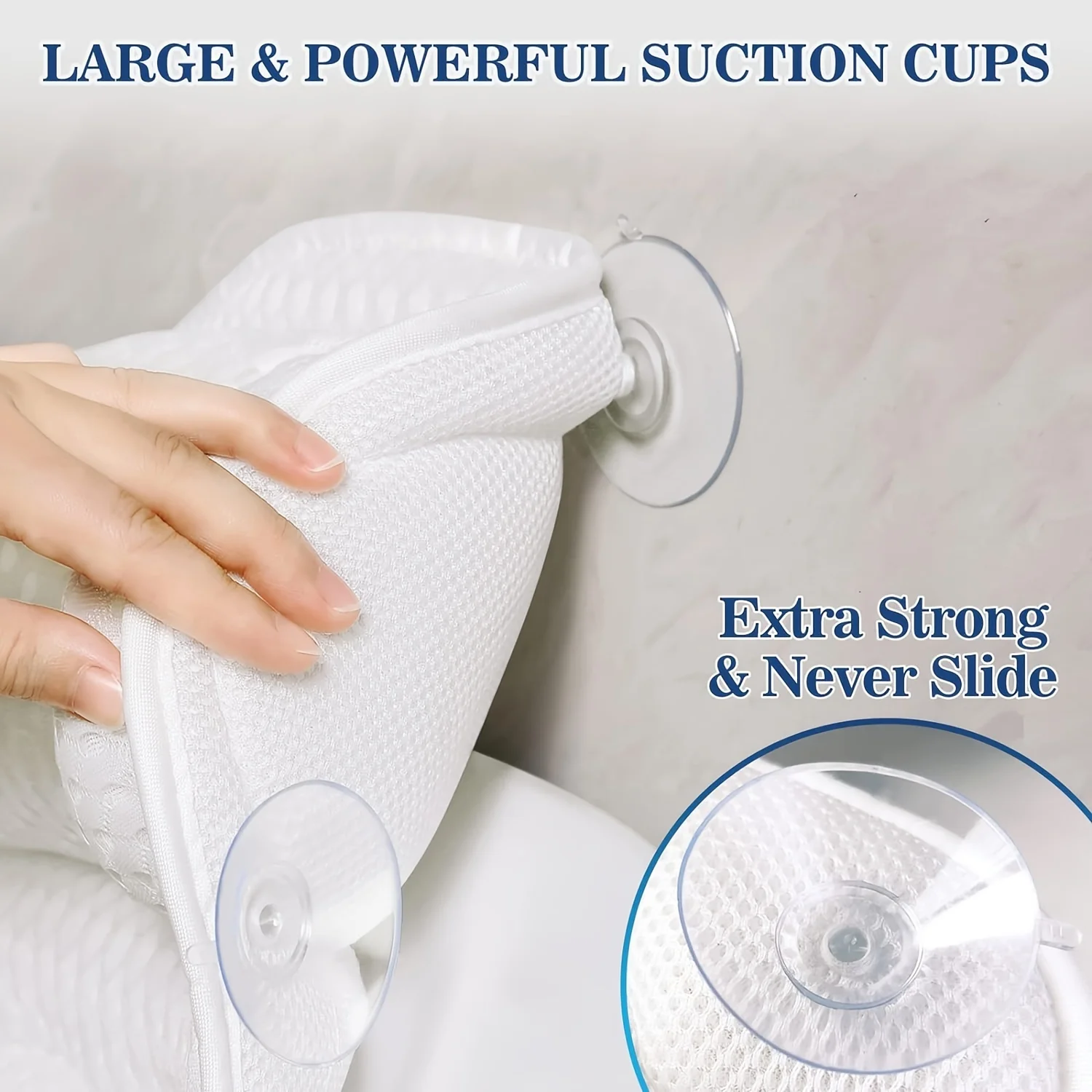 Almohada de baño desmontable y lavable