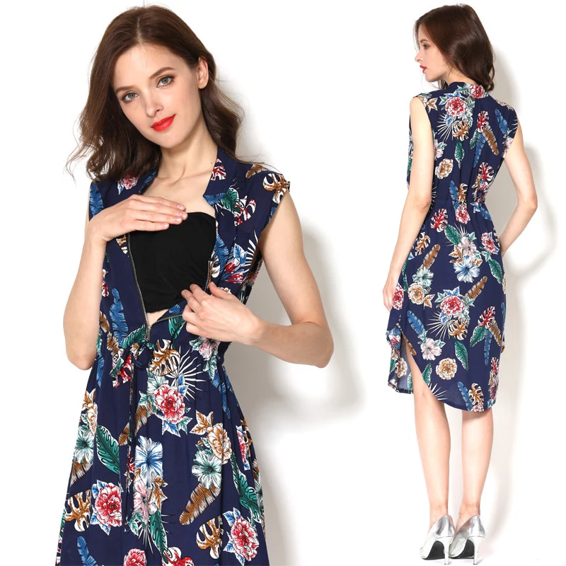 Vestido de maternidad sin mangas para verano – Lactancia y posparto - imagen 5