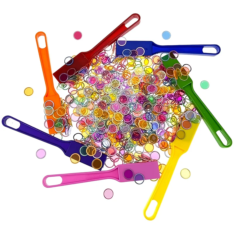 Juegos Montessori magnéticos con fichas de bingo y colores - imagen 2